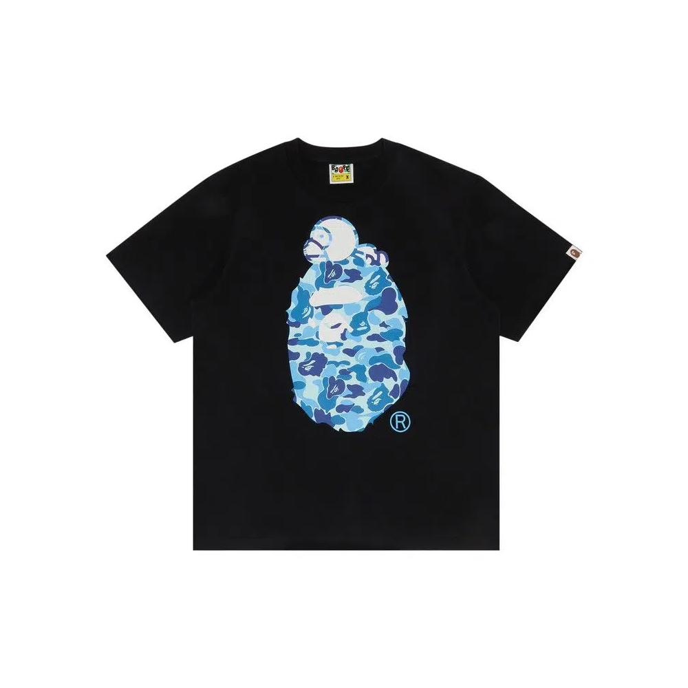 Футболки BAPE ABC Camo Milo On Big Ape Tee 'Black/Blue' 1