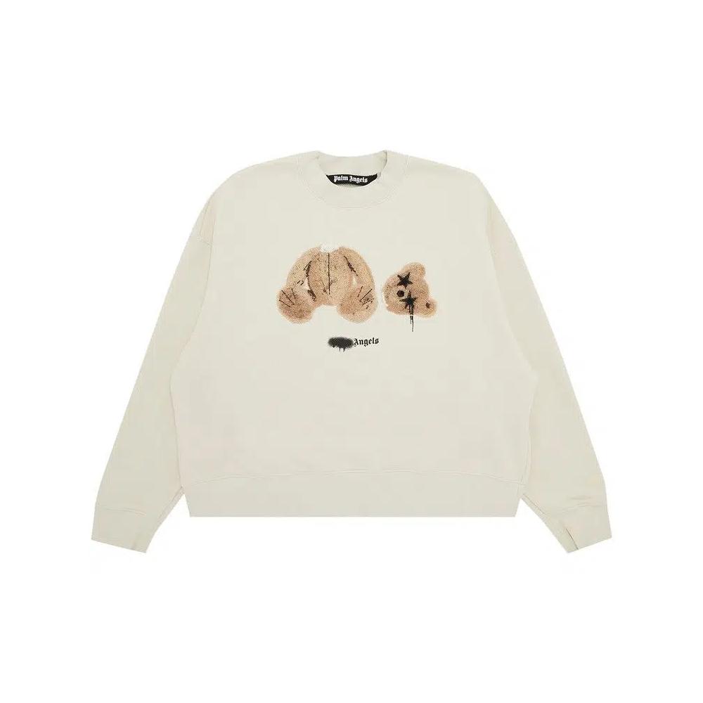 Свитеры Palm Angels Spray Bear Crewneck 'Grey/Brown' 1
