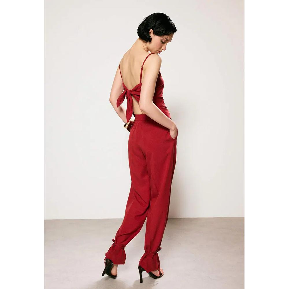 Trendyol Studio Брюки льняного вида красные Twoss26Pl111 2