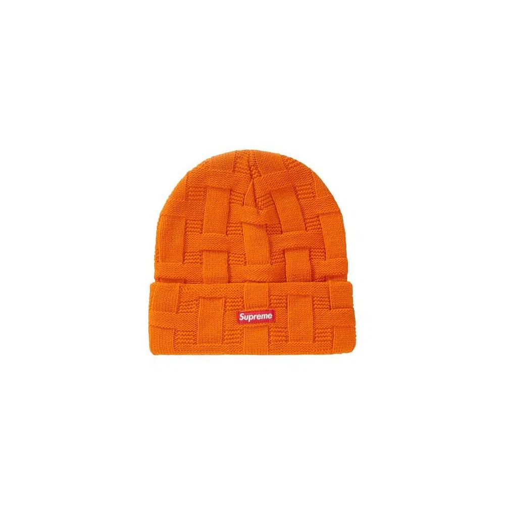Шапки-бини Supreme Basket Weave Beanie 'Orange' 1