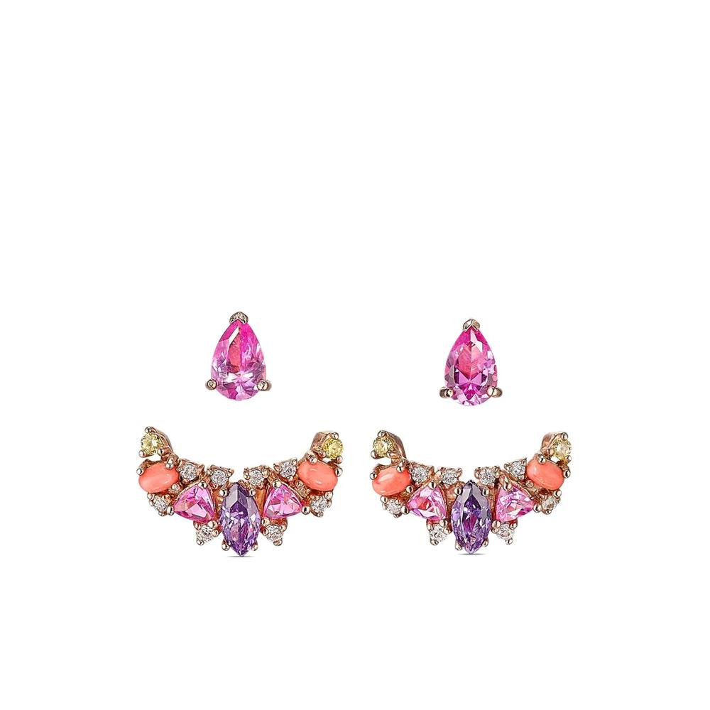Серьги Twinkle Ear-Jacket из желтого золота 1
