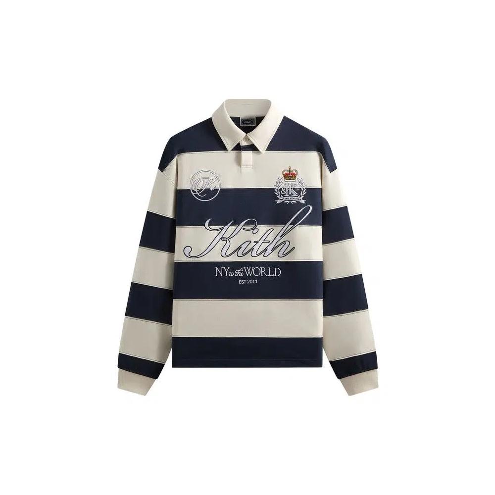 Поло Kith Compact Fleece Striped Rugby 'Nocturnal' 1