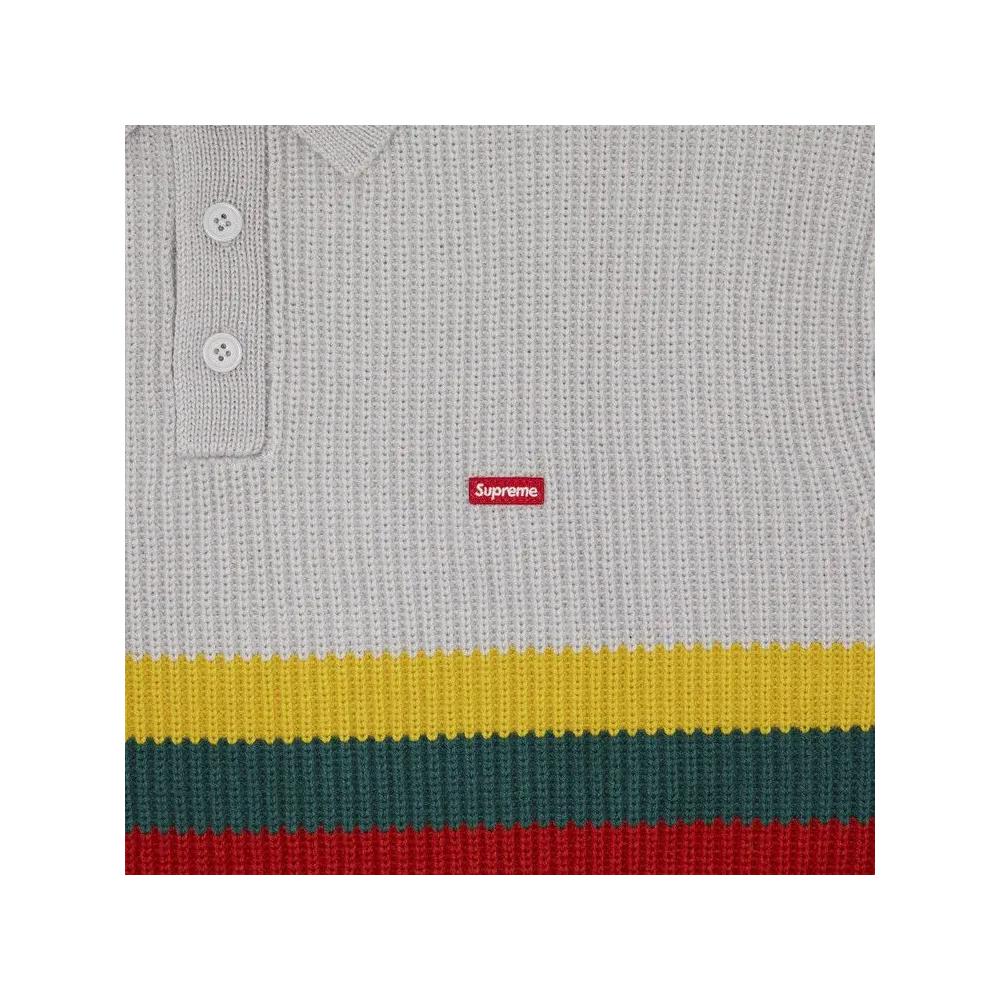 Поло Supreme Small Box Polo Sweater 'Серый' 3