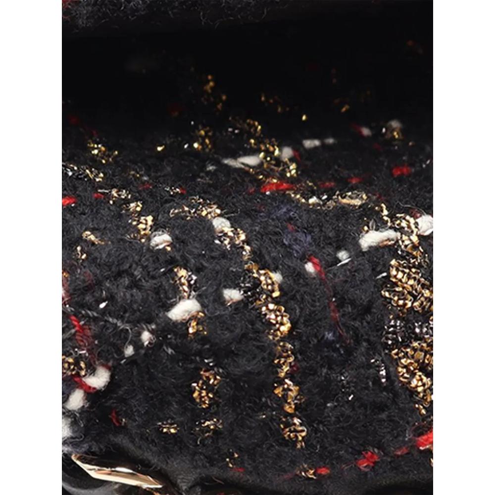 Сумка через плечо CC Tweed Chain Around Saddle Flap (2019 год) 2