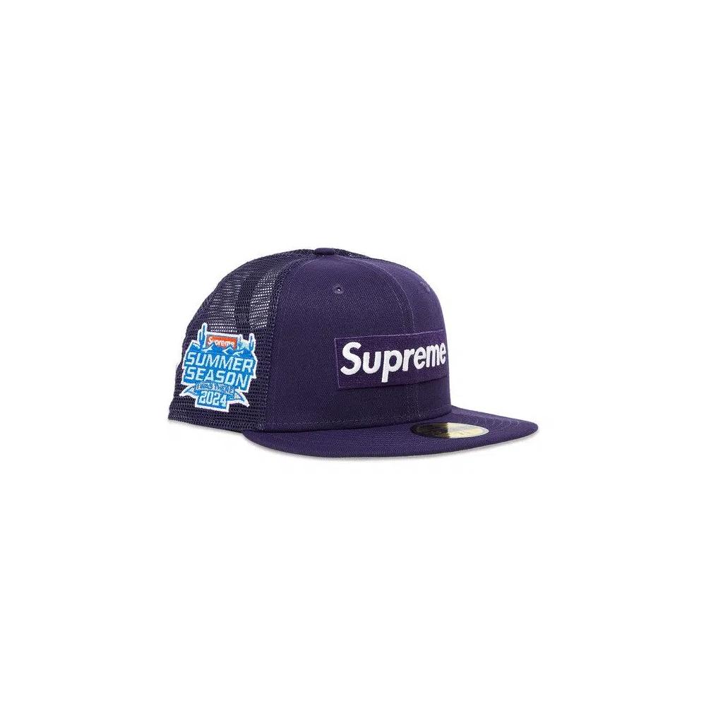 Бейсболки Supreme Box Logo Mesh Back New Era 'Purple' 2