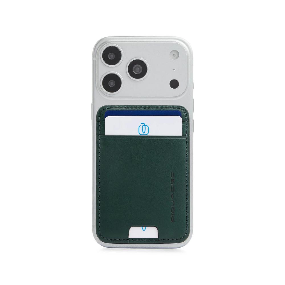 MagSafe® logo-debossed leather cardholder 3
