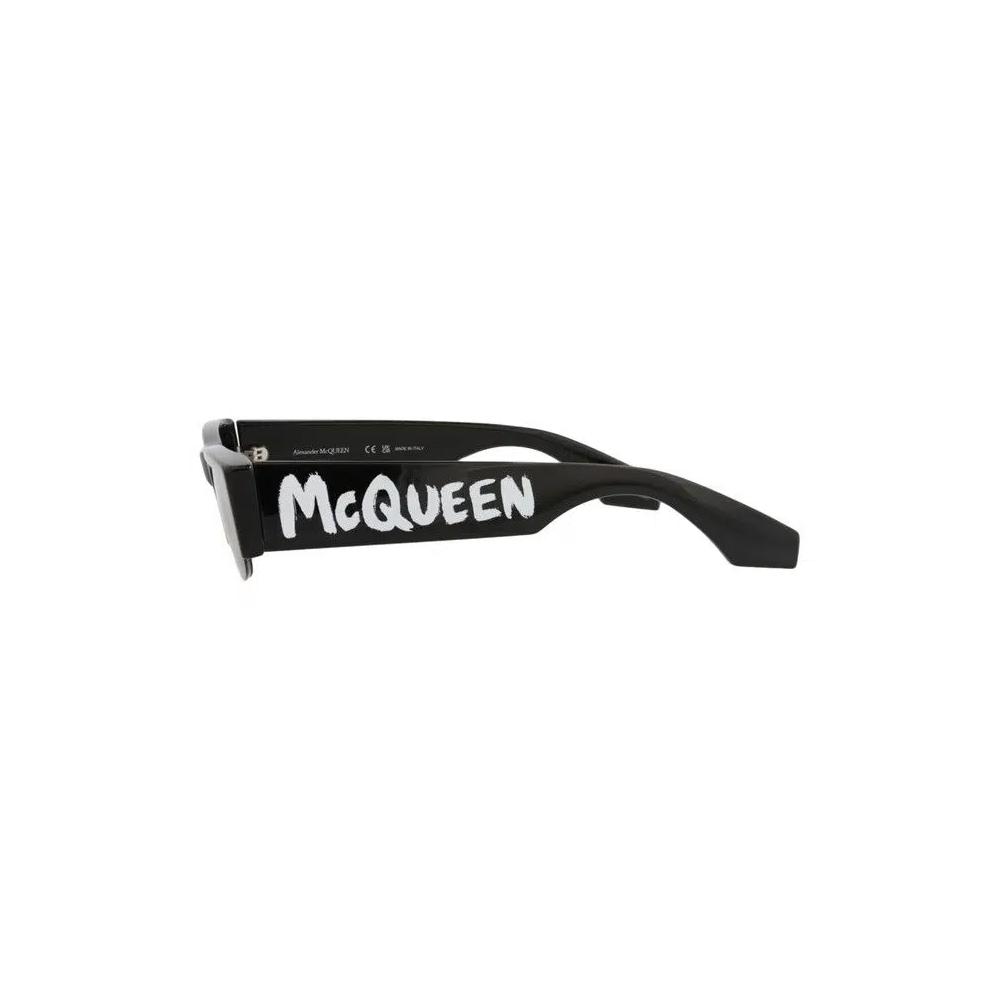 Солнцезащитные очки Alexander McQueen квадратные 'Black/Grey' 2