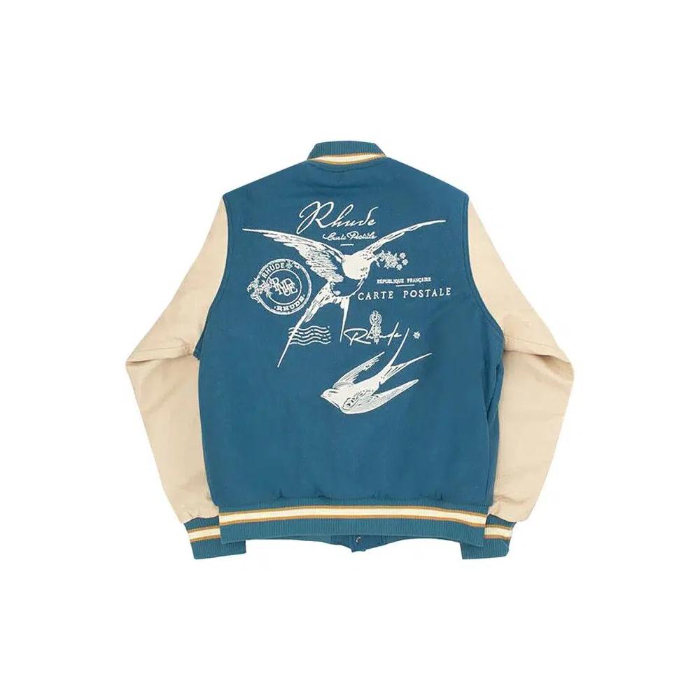 Варсити-куртки Rhude Sparrow Varsity Jacket 'Slate/Creme' 2
