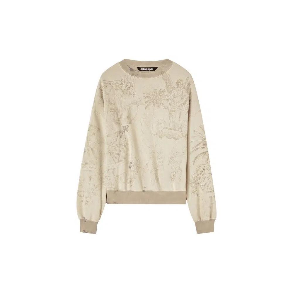 Свитшоты Palm Angels Pencil All Over Crew Sweatshirt 'Off White' 1