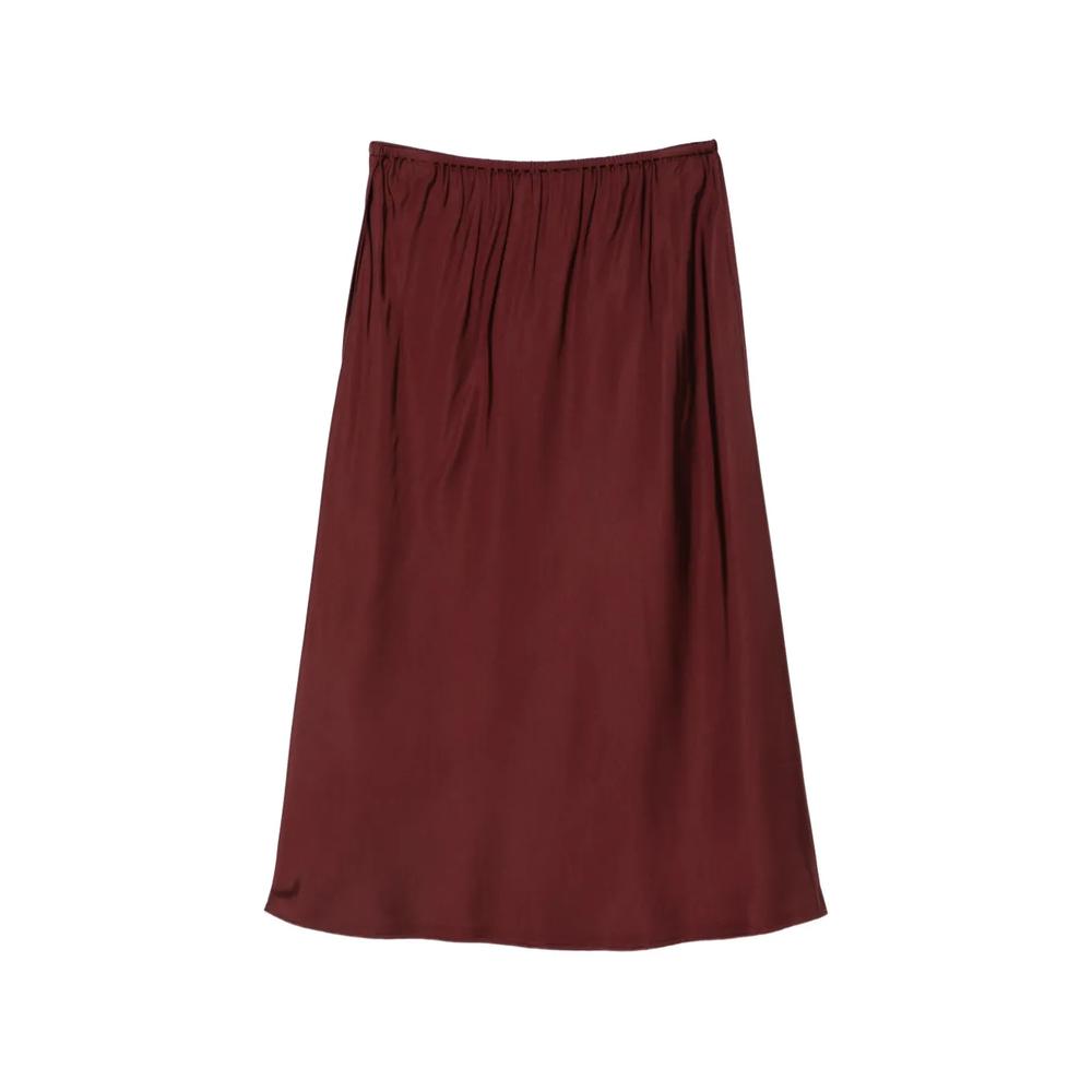 satin-finish elasticated-waist midi skirt 2