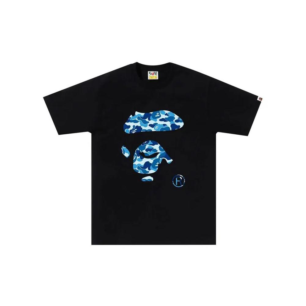 Футболки BAPE ABC Camo Ape Face Tee 'Black/Blue' 1