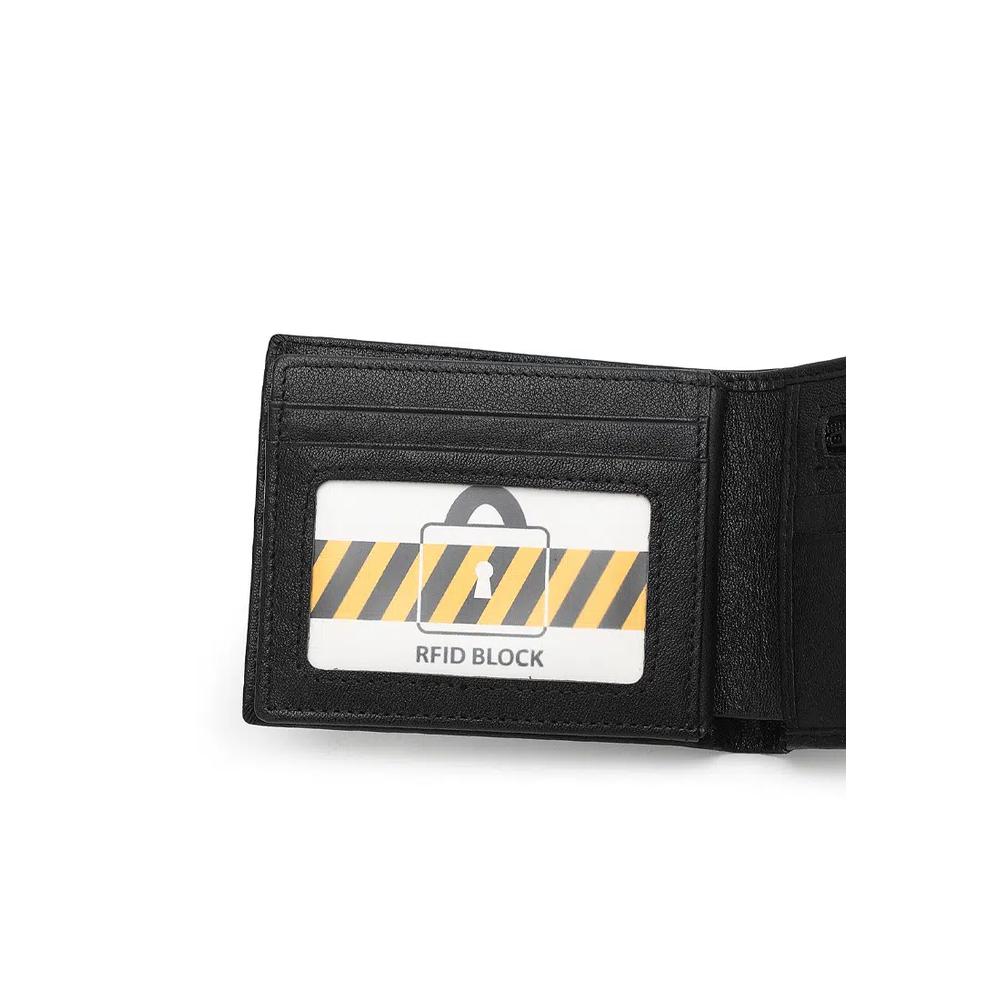 Мужской натуральная кожа RFID-блокирующий кошелек-фортуна - Черный 7