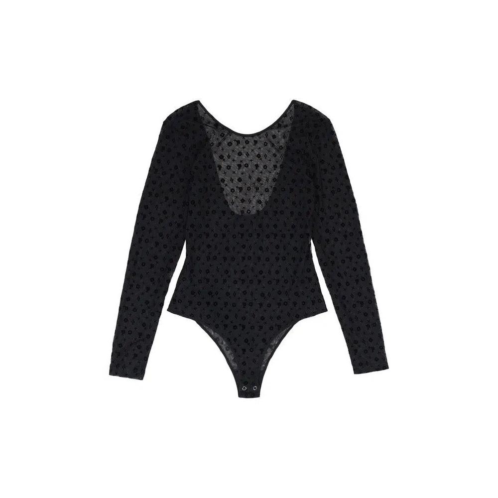 Боди PURPLE BRAND Mesh High Cut Bodysuit 'Black' 2
