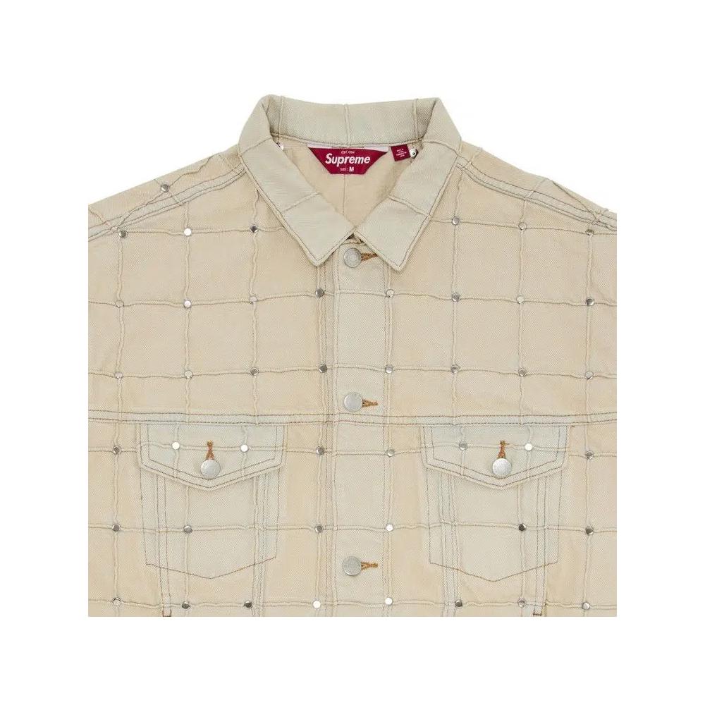 Джинсовые куртки Supreme Studded Seam Denim Trucker Jacket 'Natural' 3