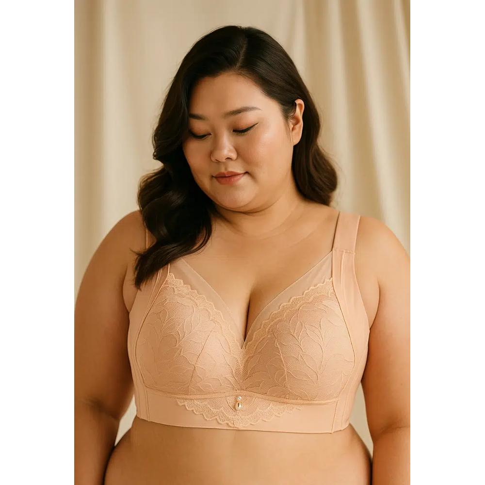 Amari Extended Plus Size Wireless Bra в цвете Nude 3