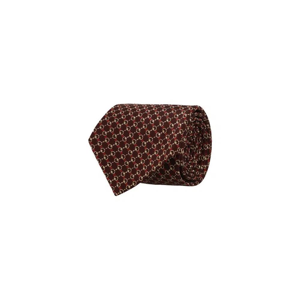 Галстуки Gucci Horsebit Silk Jacquard Tie «Амарант/Мультиколор» 1
