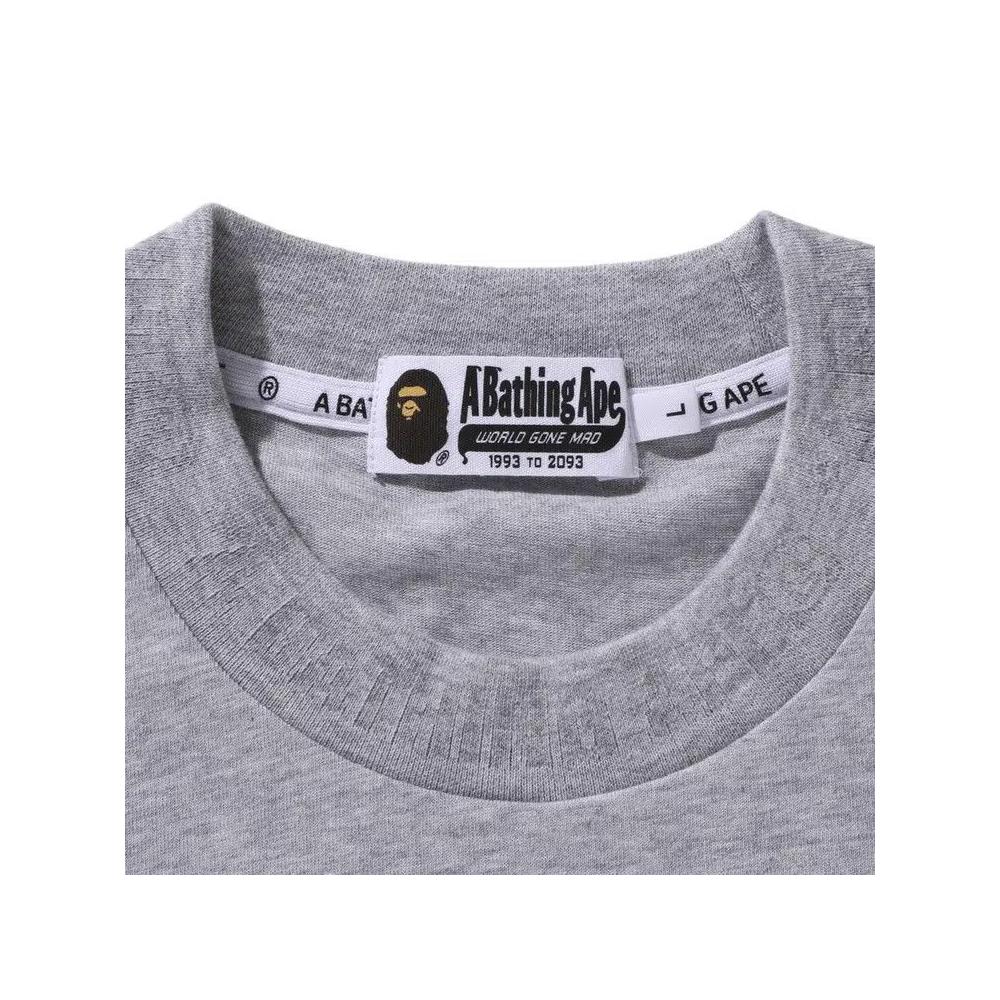 Футболки с длинным рукавом BAPE One Point Ape Head Relaxed Fit Long-Sleeve Tee 'Grey' 3