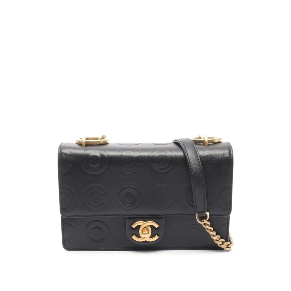 Маленькая сумка через плечо Square Calfskin Coco Embossed Flap (2019 год) 1