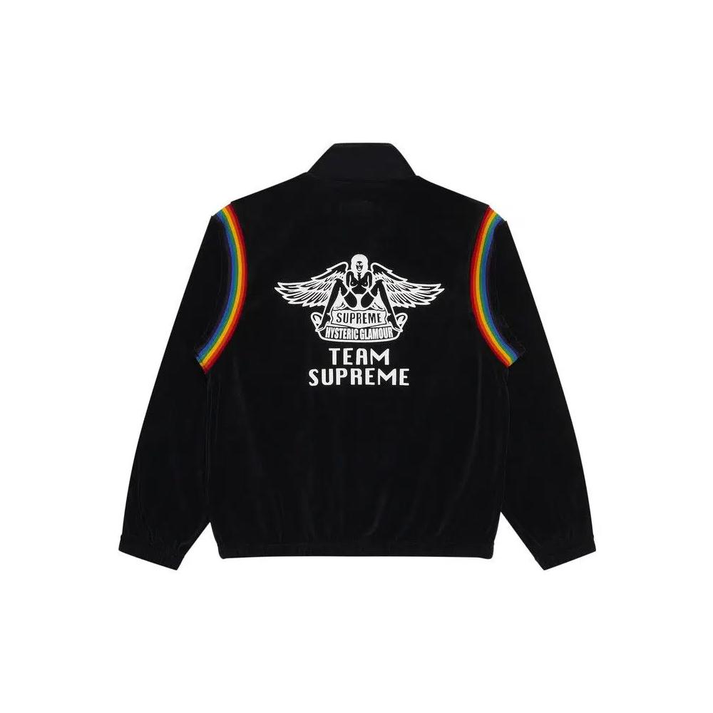 Трековые куртки Supreme x Hysteric Glamour велюровая трековая куртка 'Черный' 2