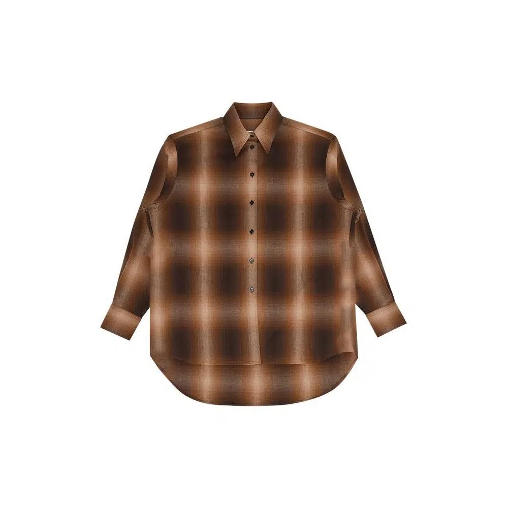 Фланелевые рубашки MM6 Maison Margiela Plaid Shirt 'Brown' 1