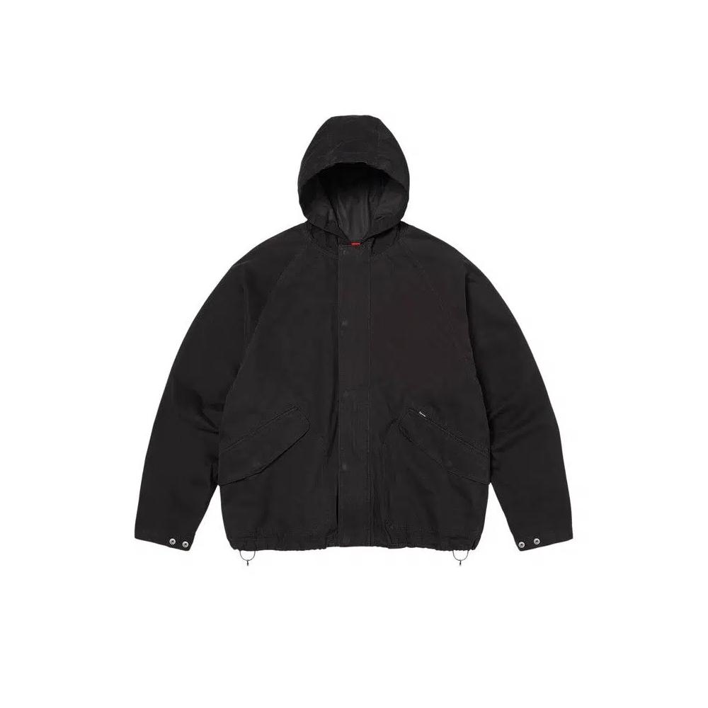 Куртки Supreme Hooded Raglan Jacket 'Black' 1
