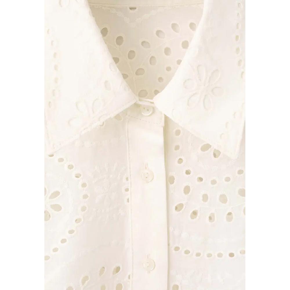 Хлопковая рубашка с вышивкой Broderie Anglaise 7