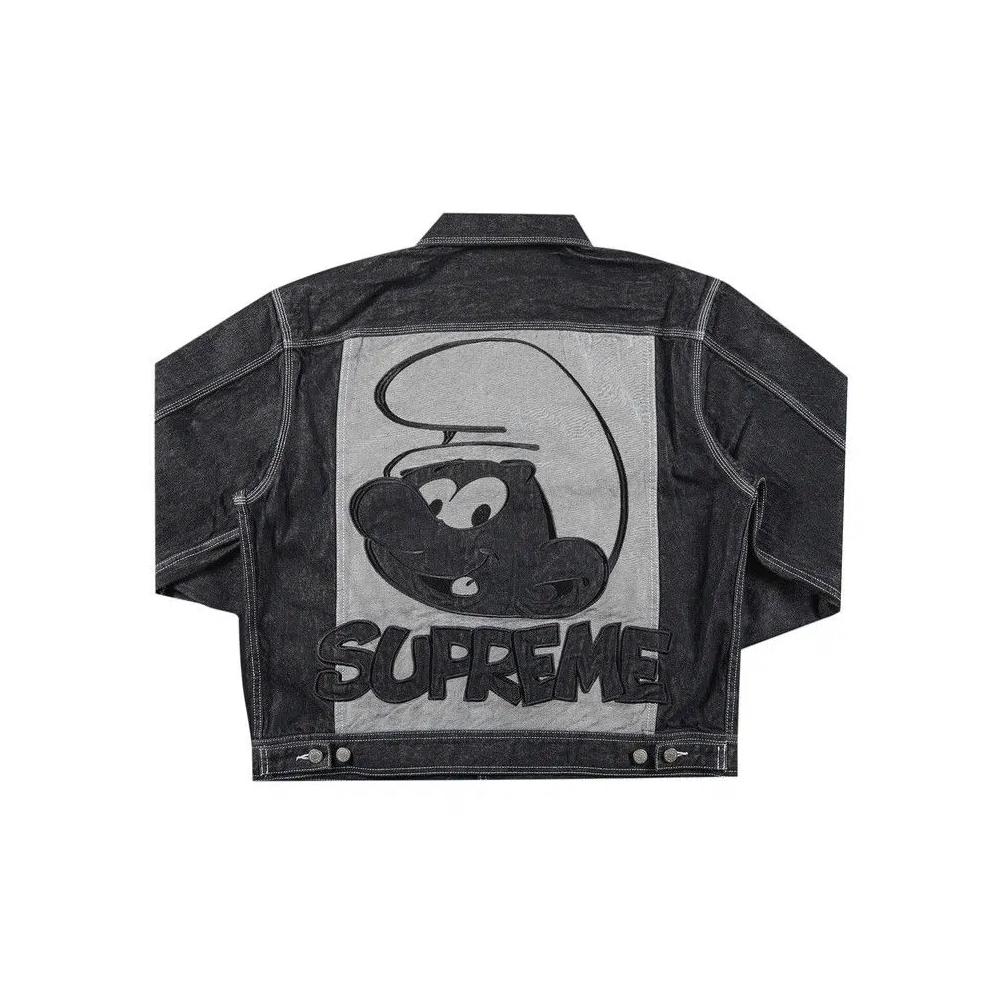 Джинсовые куртки Supreme x Smurfs Denim Trucker Jacket 'Черный' 2