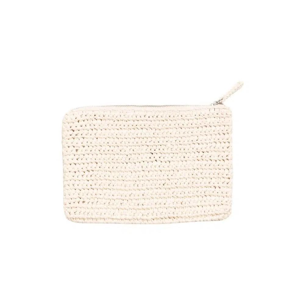 Сумки Stussy Raffia Zip Pouch 'Ivory' 2