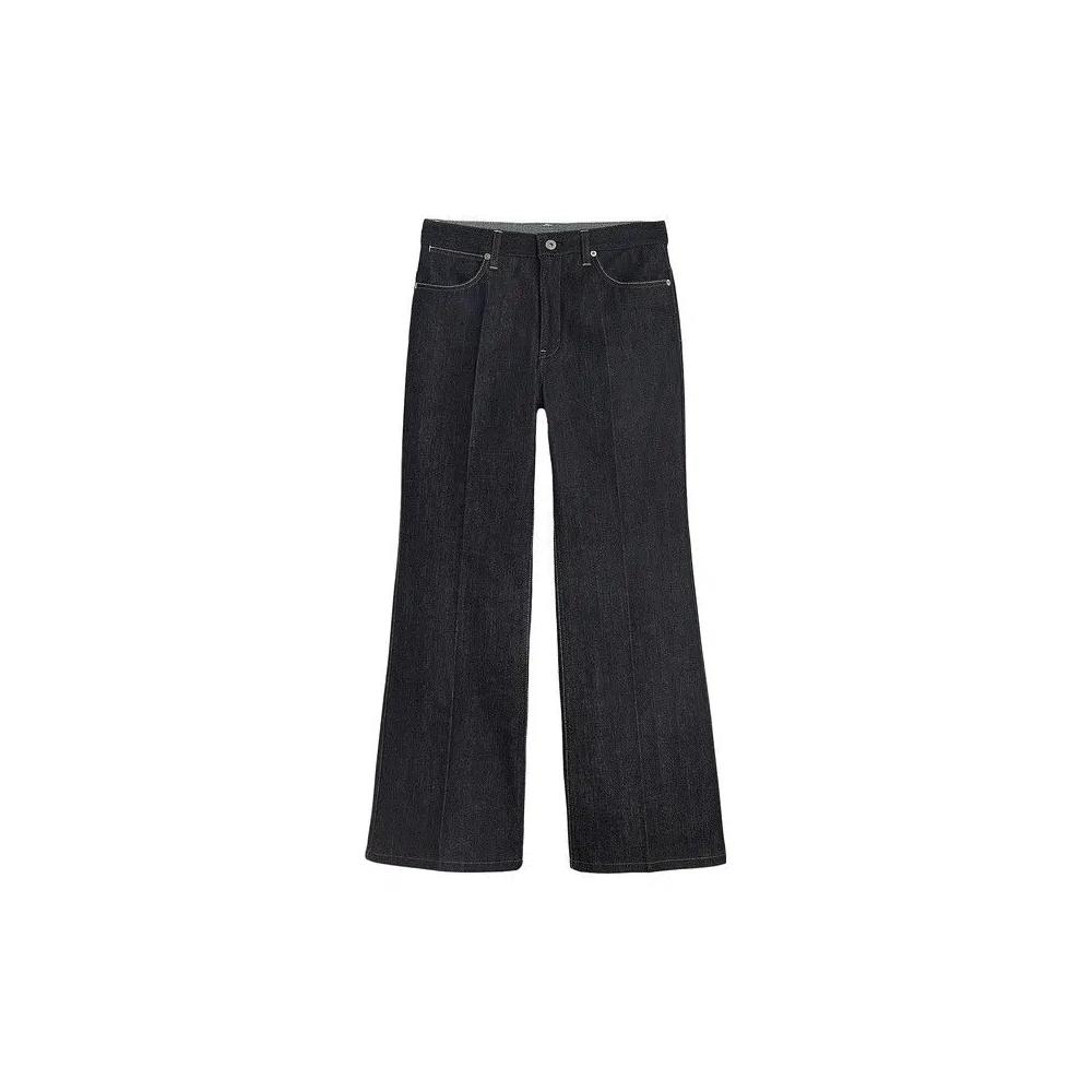 Jil Sander Leather Detail Jeans 'Синий' 1