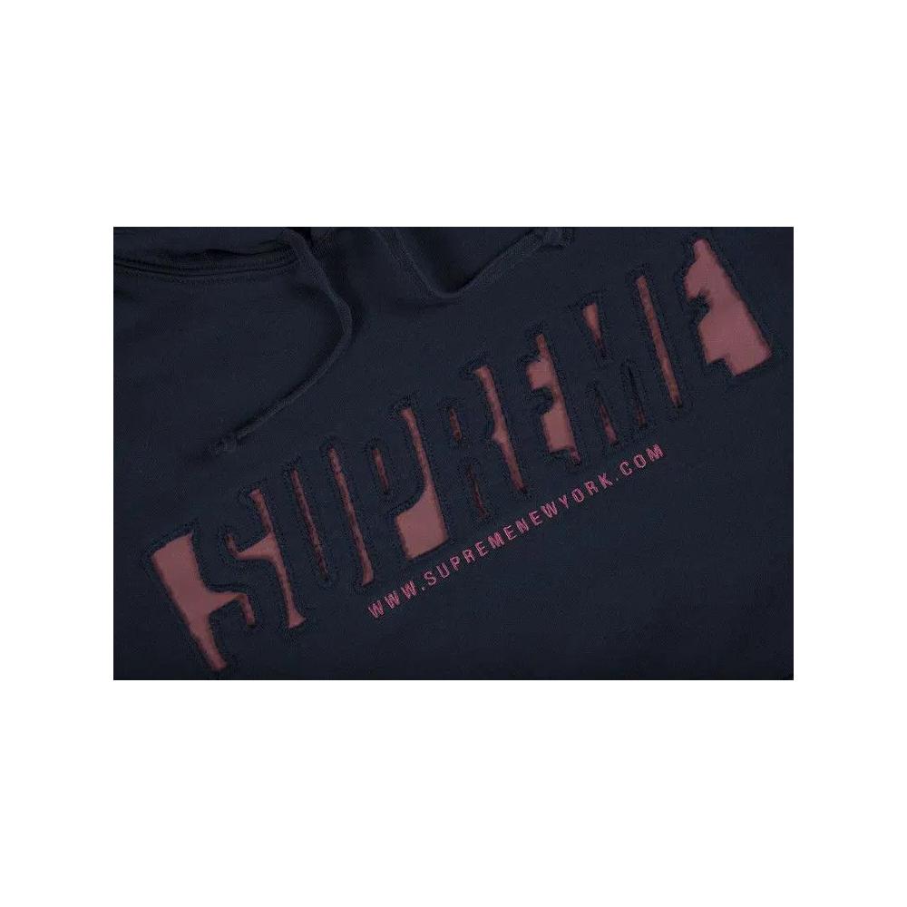 Толстовки Supreme Reflective Cutout Hooded Sweatshirt 'Navy' 2
