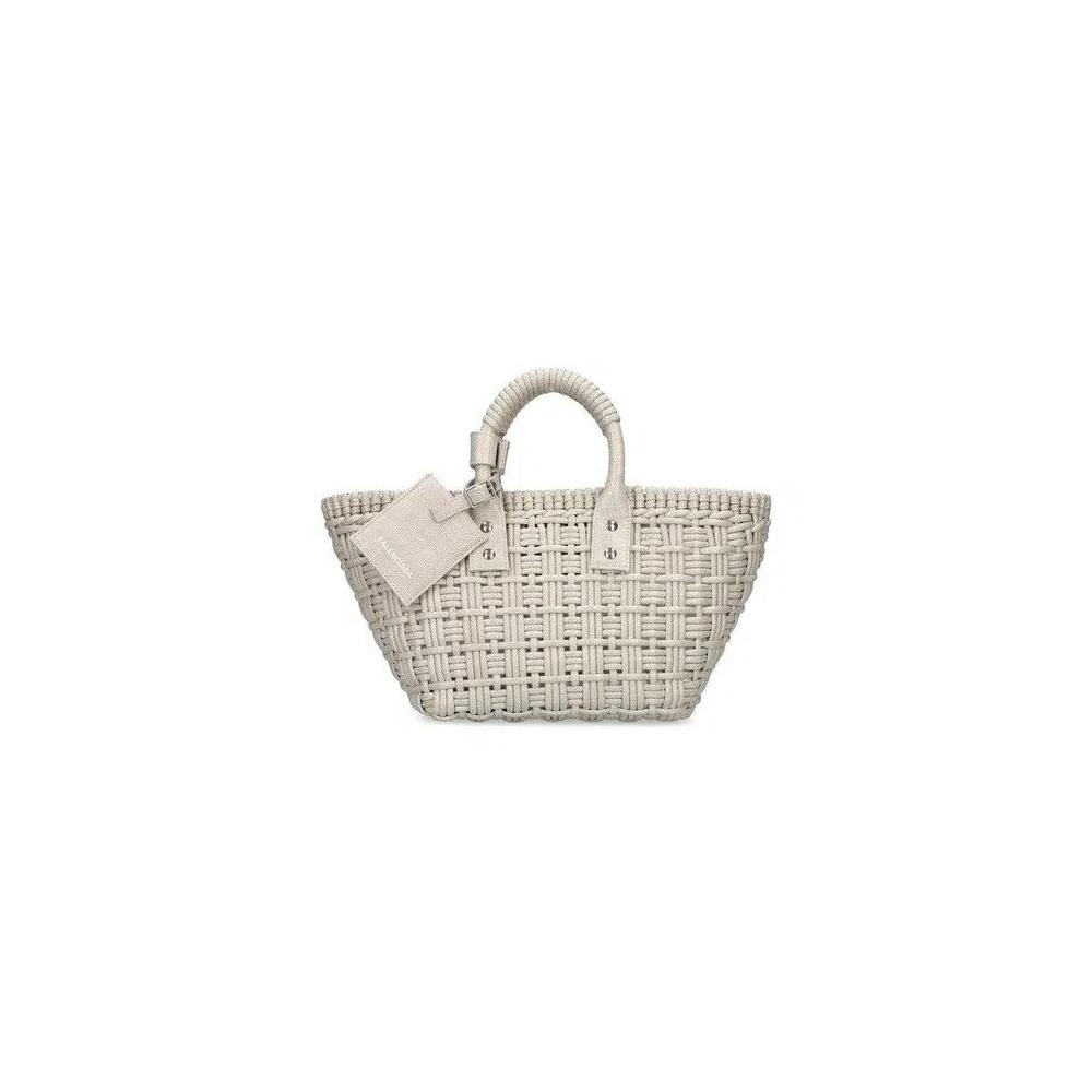 Сумки Top Handle Balenciaga Bistro XS Basket Top Handle Bag 'Optic White' 1