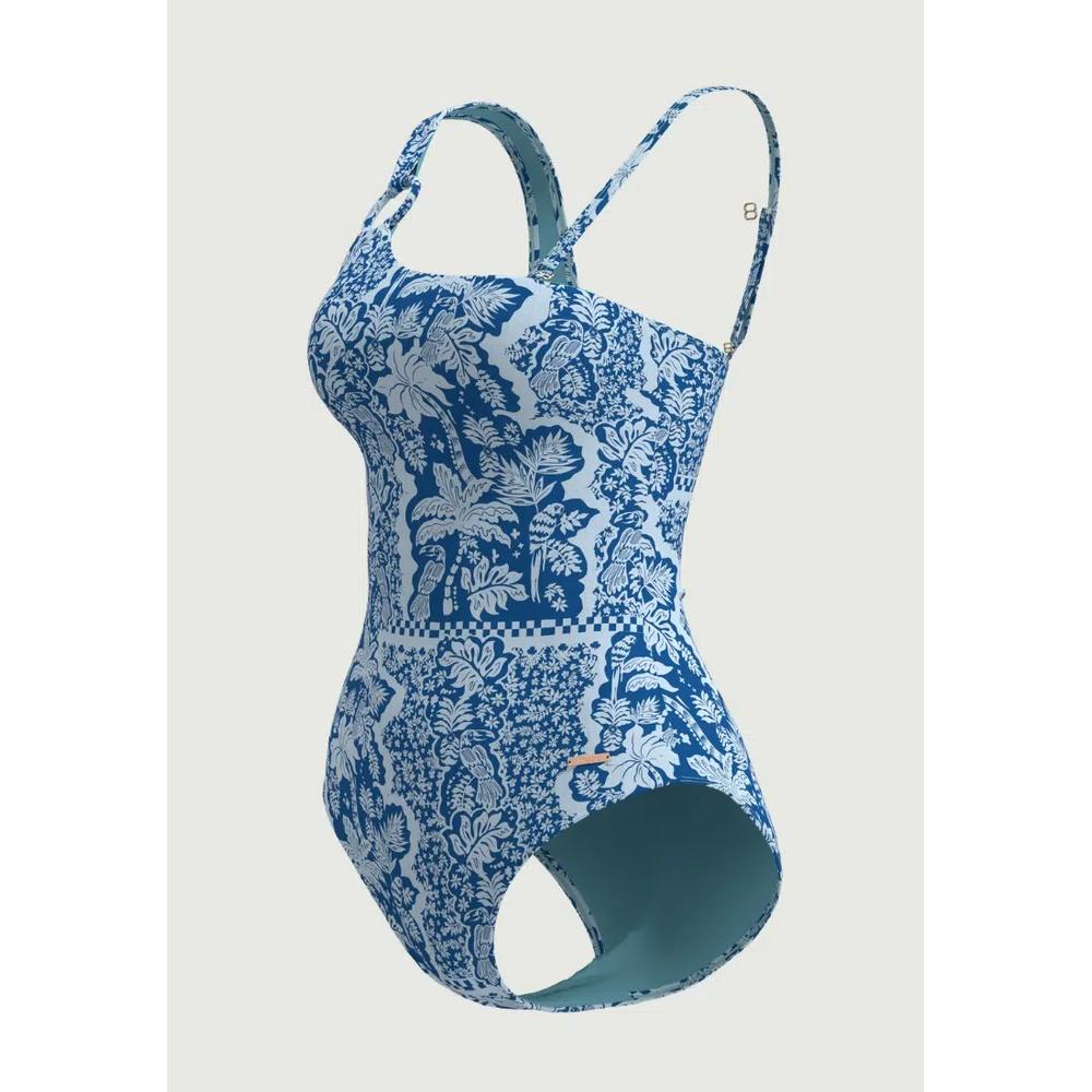 Цельный купальник Soulistic Blue Ave с асимметричными бретелями 3