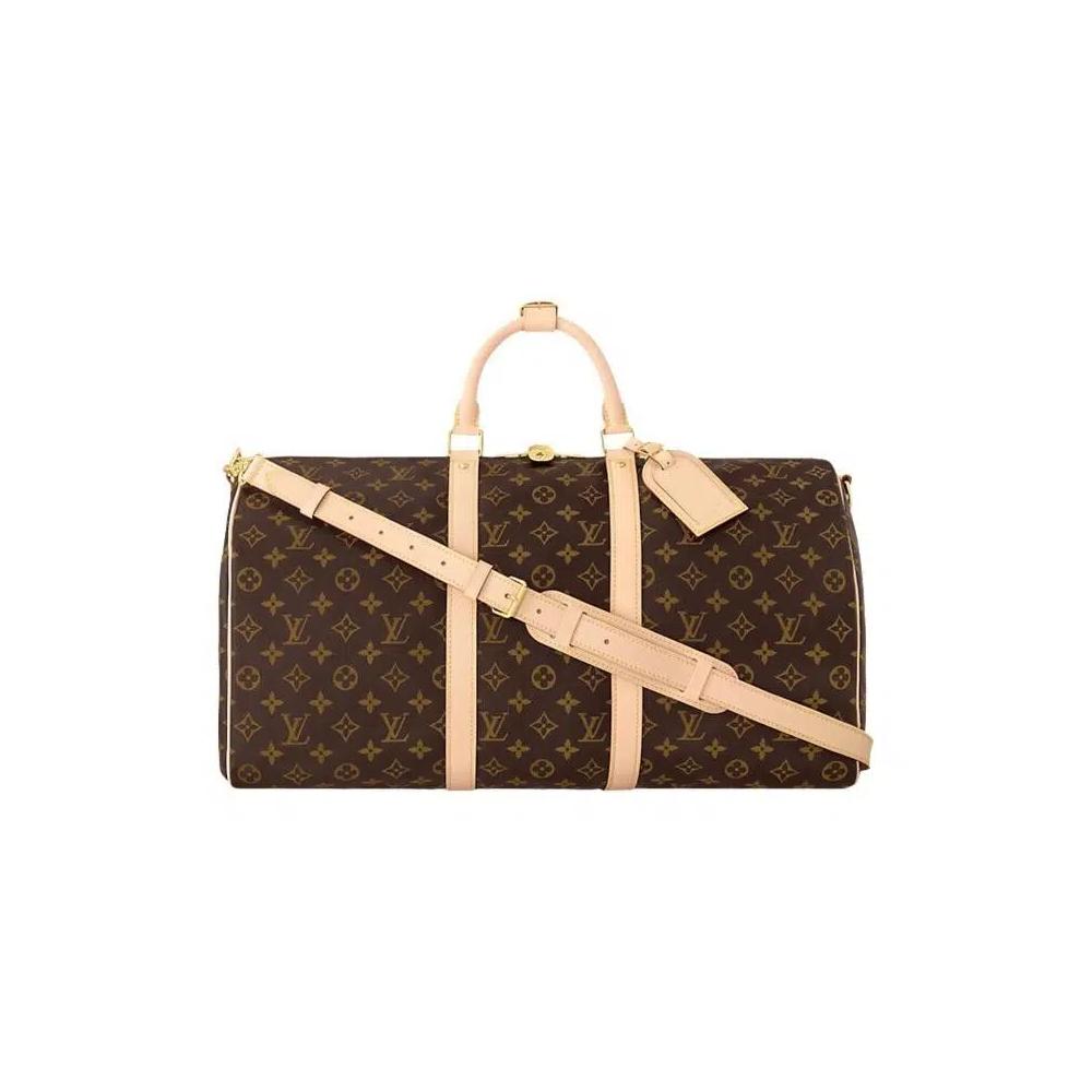 Сумки-дафлы Louis Vuitton Keepall Bandoulière 50 'Brown Monogram Canvas' 1