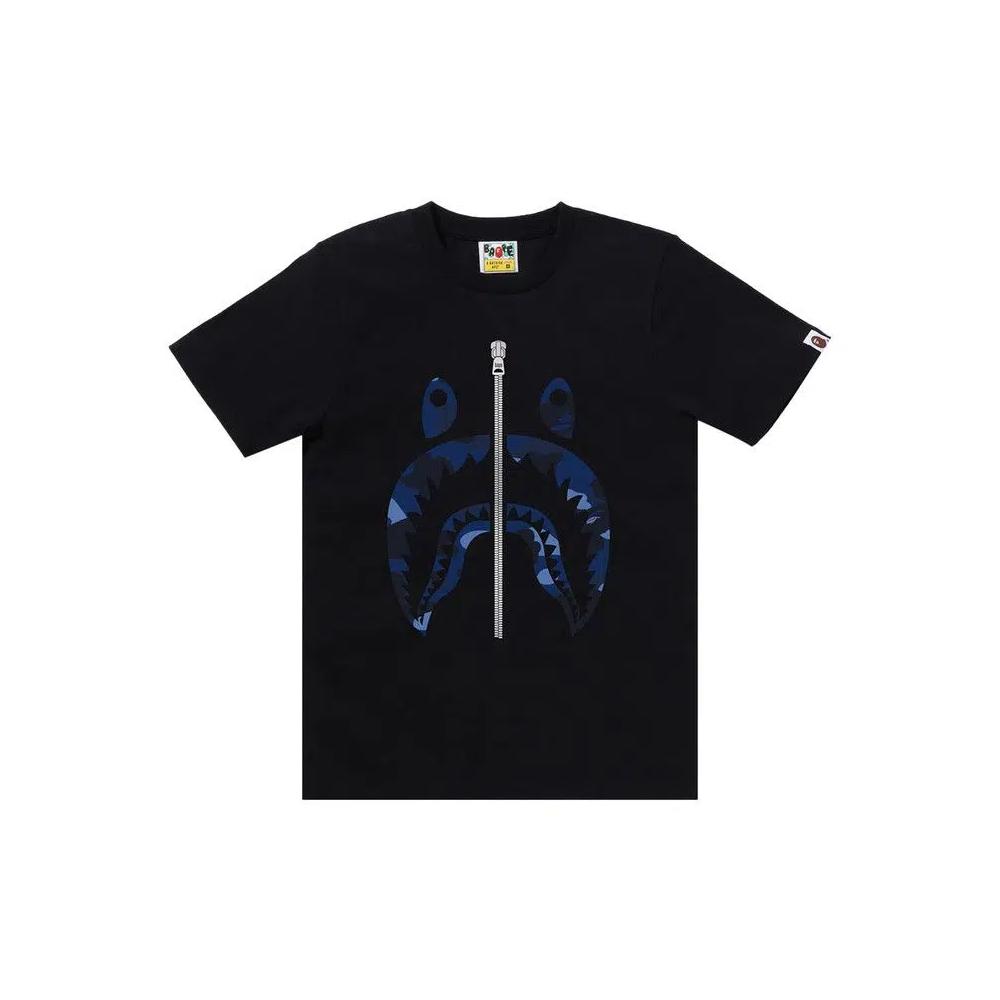 Топы BAPE Color Camo Shark Tee 'Black/Navy' 1