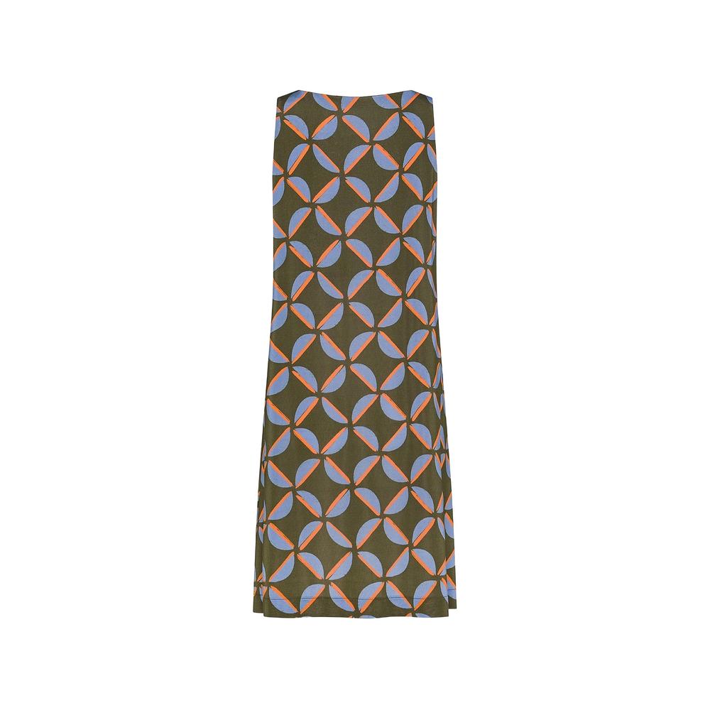 geometric-print A-line midi dress 2