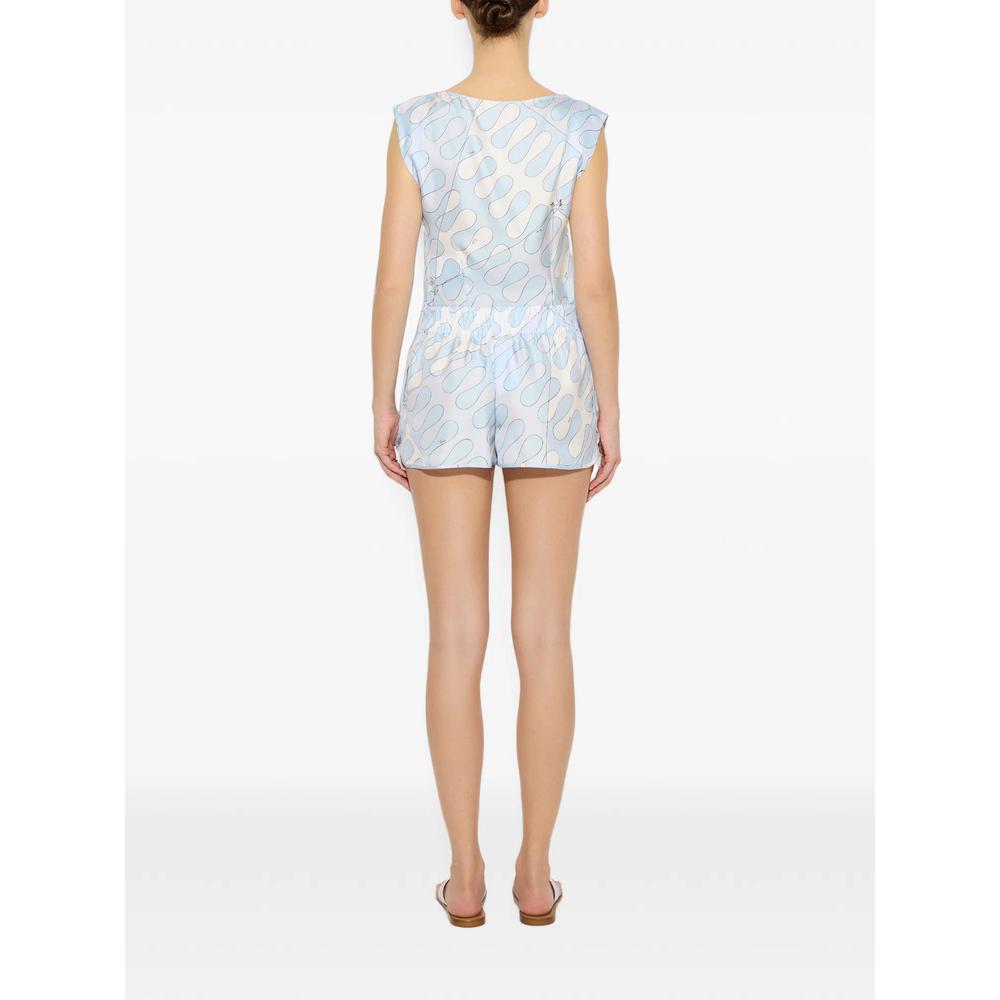 Leocorno print silk shorts 4