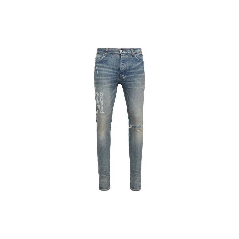 Джинсы Amiri Distressed Logo Jean 'Глиняный индиго' 1