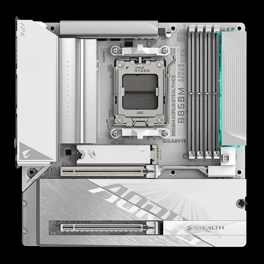 GIGABYTE B850M AORUS STEALTH ICE MATX материнская плата (DDR5) 2