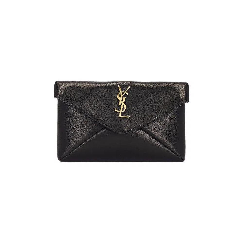 Клатчи Saint Laurent Small Cassandre Envelope Pouch 'Черный' 1