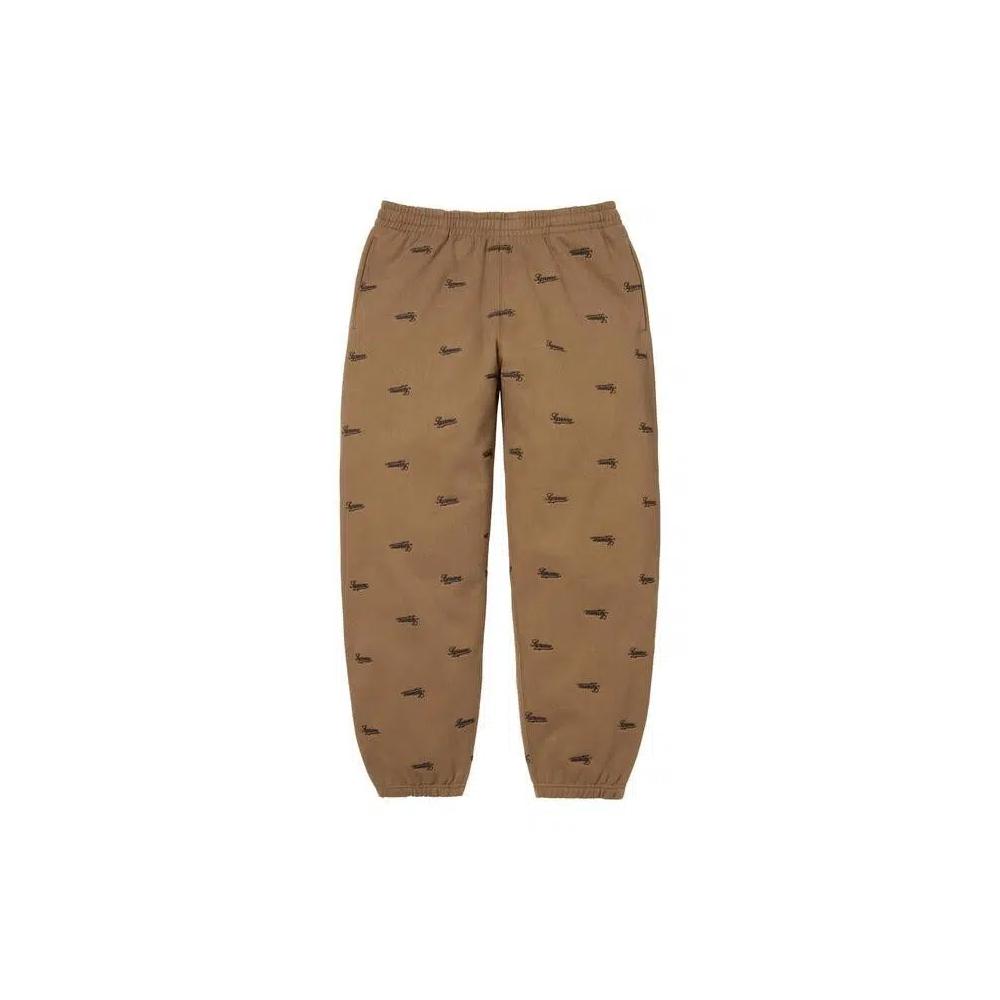Спортивные штаны Supreme Repeat Script Sweatpant 'Dark Khaki' 1