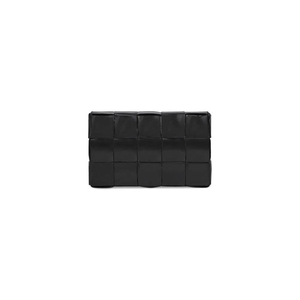 Сумки через плечо Bottega Veneta Intreccio Leather Cassette Bag 'Black/Silver' 2