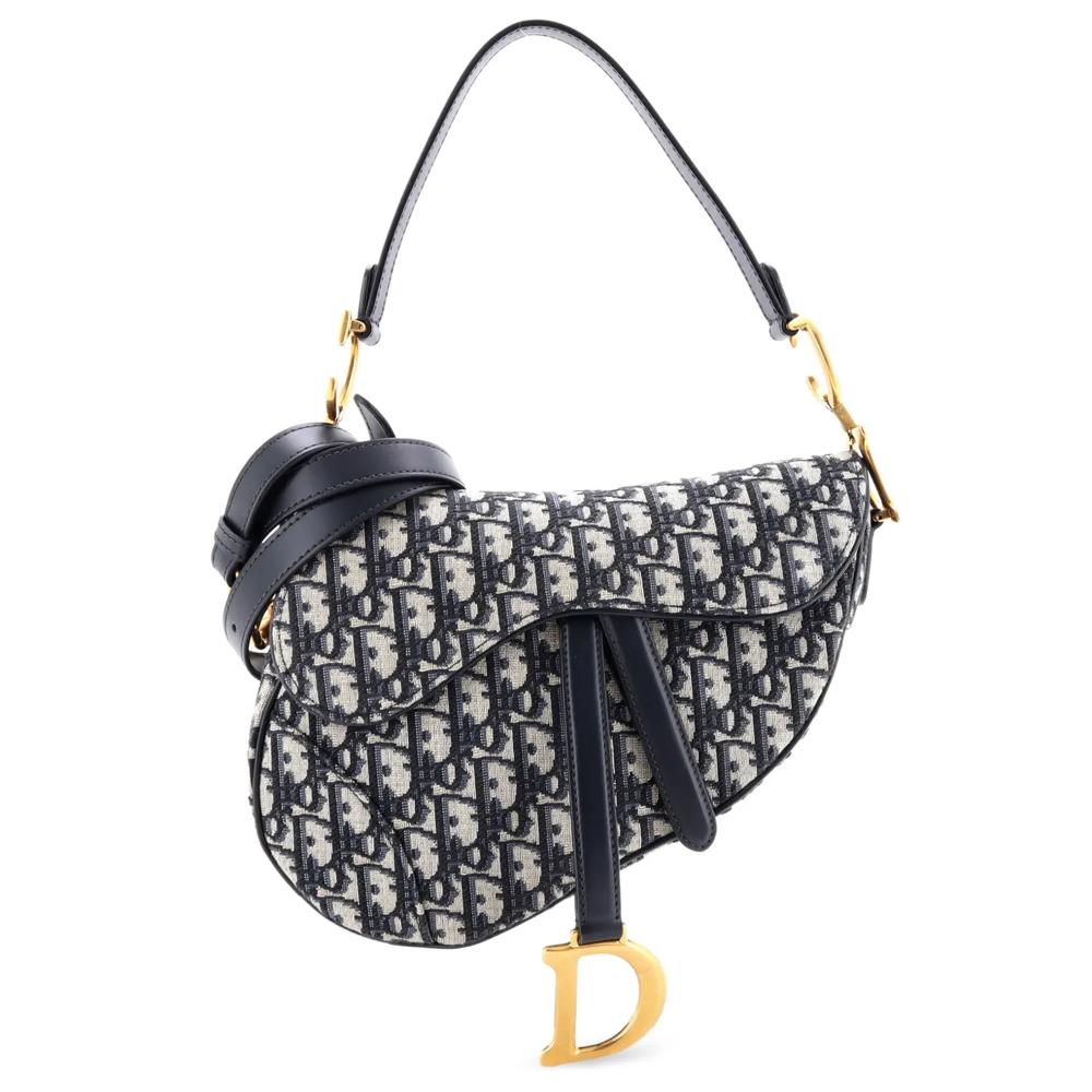 Saddle Handbag with Strap Oblique Canvas Medium shoulder bag 1