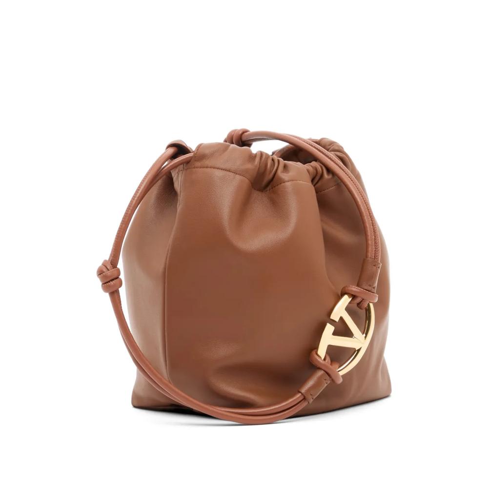VLogo Pouf pouch bag in nappa leather 2