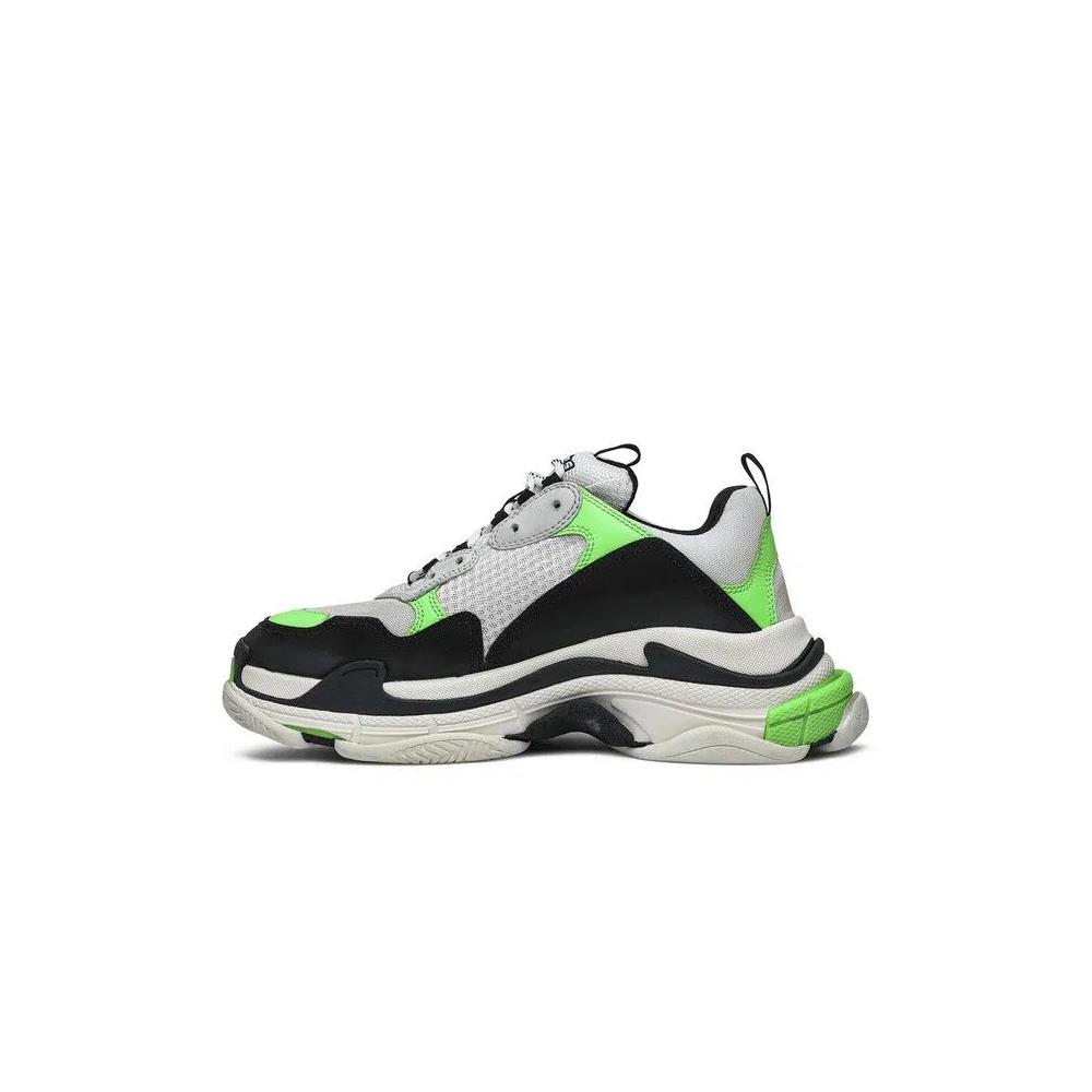 Кроссовки Balenciaga Triple S Sneaker 'White Green Fluo' 3