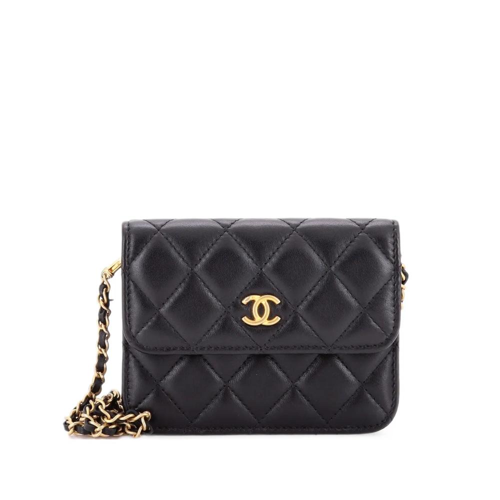 Мини-сумка через плечо Pearl Crush Flap Clutch with Chain Quilted Lambskin 1