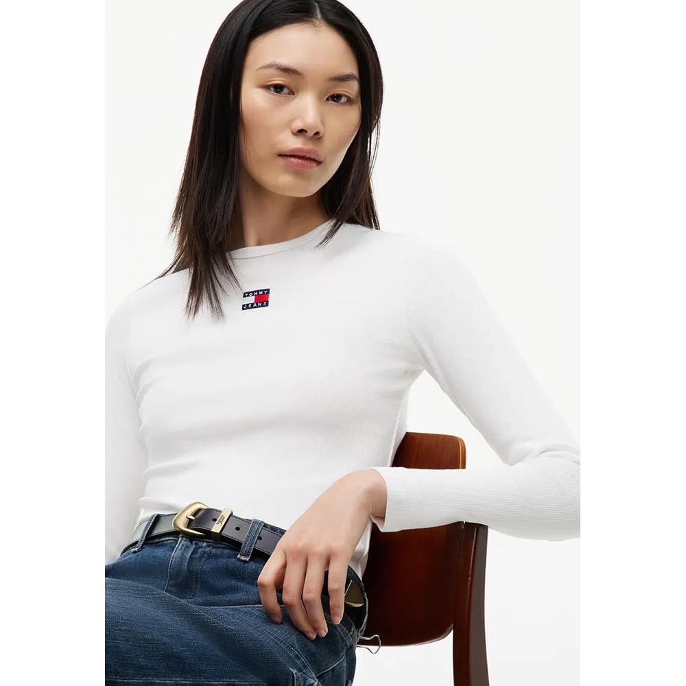 Узкая футболка с длинным рукавом с нашивкой - Tommy Jeans 3