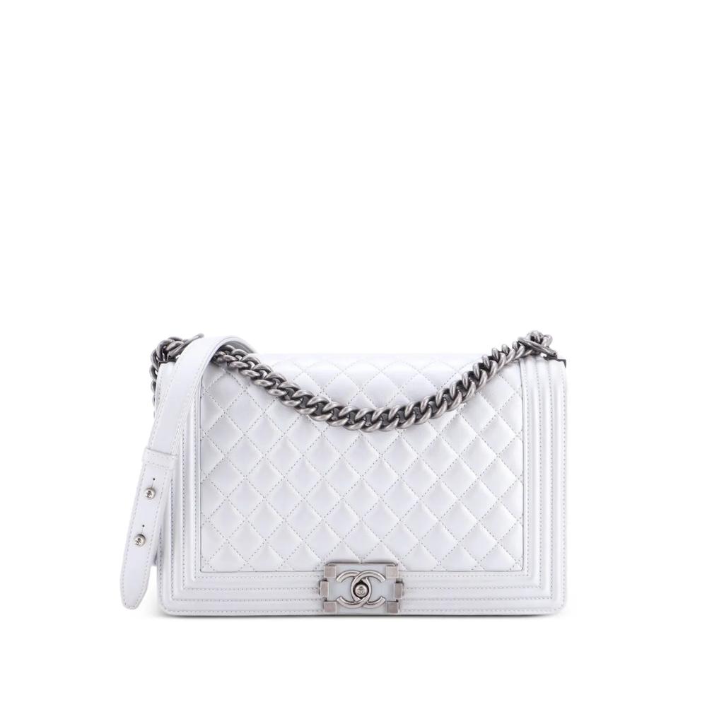 Сумка на плечо Boy Flap Bag Quilted Metallic Calfskin New Medium 1
