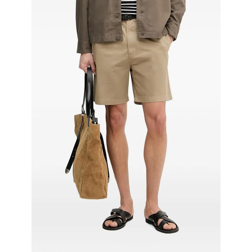 belted logo-patch shorts 1