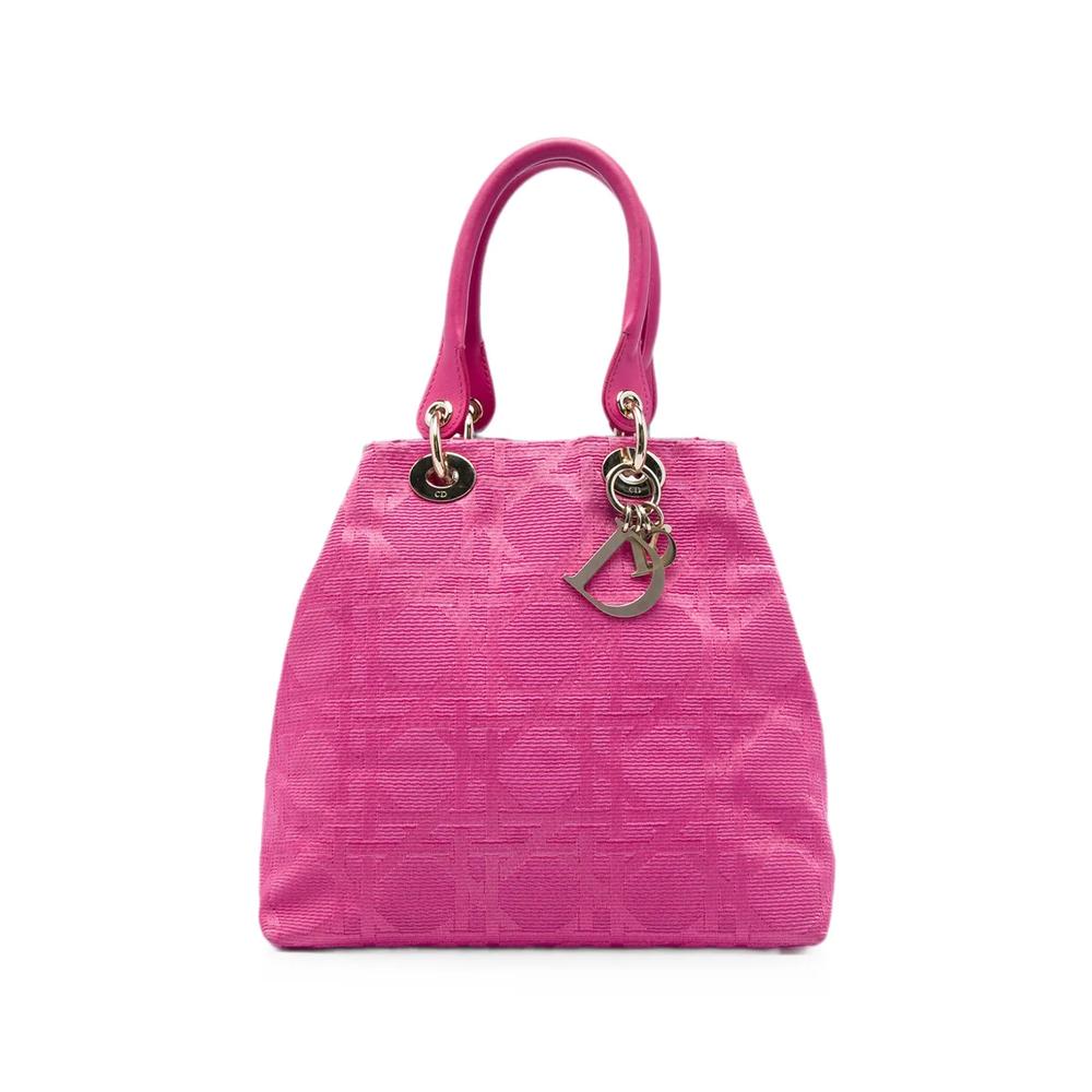 Маленькая сумка-тоут Canvas Cannage Lady Dior Soft Shopping (2008 год) 1