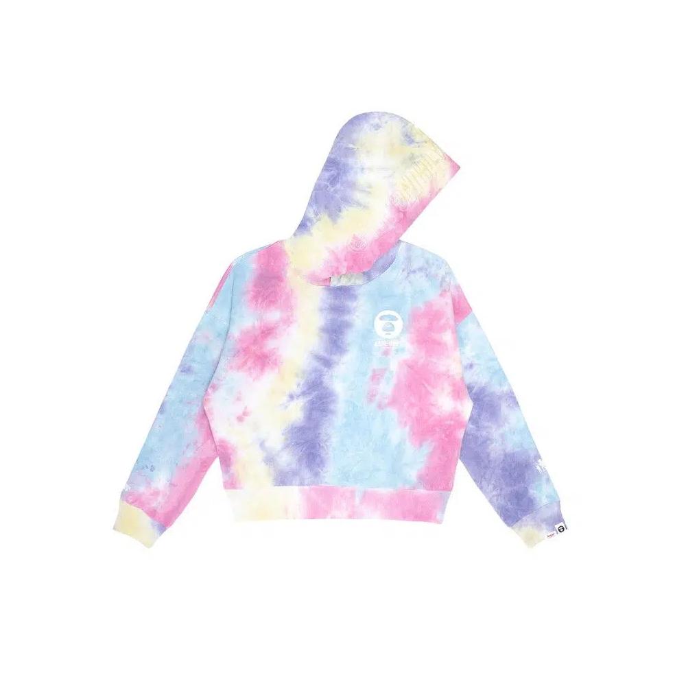 Худи AAPE Moonface Tie-Dye Relaxed Hoodie «Multi/Pink» 1